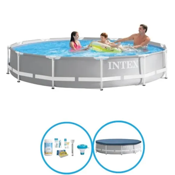 Intex Svømmebassin Prisme Stel 366x76 cm - Svømmebassinpakke
