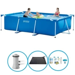 Intex svømmebassin rektangulær ramme 300x200x75 cm - swimmingpool tilbud