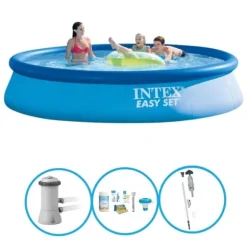 Intex Swimming Pool Easy Set - Svømmebassin sæt - 396x84 cm