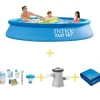 Intex swimmingpool - Nemt sæt - 305 x 61 cm - Inklusiv WAYS vedligeholdelsespakke, filterpumpe & jordklud