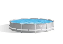 Intex swimmingpool - Prismeramme - 366 x 76 cm - Inklusiv solsejl & filterpumpe
