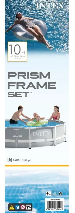Intex swimmingpool - Prismeramme - 305 x 76 cm - Inklusiv solsejl