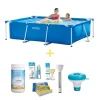 Intex swimmingpool - Rammebassin - 220 x 150 x 60 cm - Inklusiv WAYS vedligeholdelsespakke