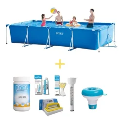 Intex swimmingpool - Rammebassin - 450 x 220 x 84 cm - Inklusiv WAYS vedligeholdelsespakke