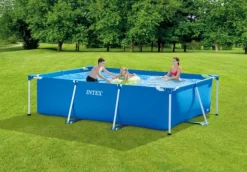 Intex swimmingpool - Rammebassin - 300 x 200 x 75 cm - Inklusiv solsejl