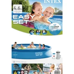 INTEX swimmingpool Easy Set med filtersystem 457x84 cm