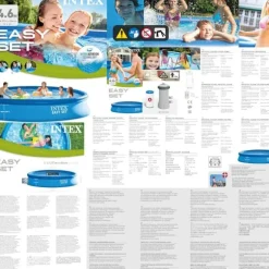 INTEX swimmingpool Easy Set med filtersystem 457x84 cm