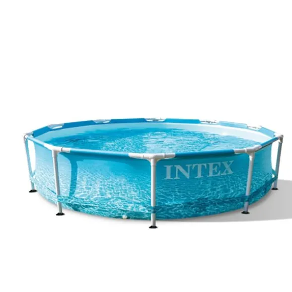 Intex swimmingpool med rund ramme - 305 x 76 cm - Vandprint - Inklusive Tilbehør CB91