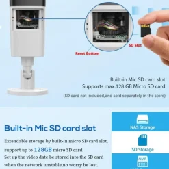 IP Kamera, 4MP Opløsning, 60m IR Afstand, 4X Optisk Zoom, Metal Konstruktion, IP67 Vurdering