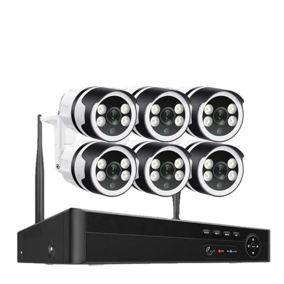 IP Kamera System, Høj Opløsning Video, To-Vejs Lyd,8CH og 6stk 3MP kamera, Ingen
