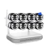 IP Kamera System, 5MP Opløsning, To-Vejs Lyd,8CH og 8stk 3MP Kamera, EU Stik, Ingen