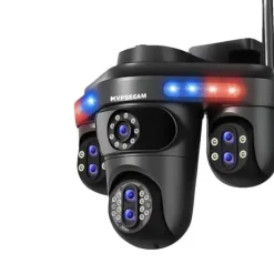 IP Kamera, 10X Optisk Zoom, To-Vejs Lyd,EU Stik, 35MP Sort Ingen Kort