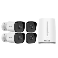IP-kamera, 5MP opløsning, Wi-Fi-forbindelse,Med 4stk Cam