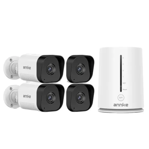IP-kamera, 5MP opløsning, Wi-Fi-forbindelse,Med 4stk Cam