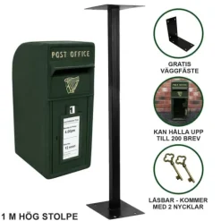 Irsk Postkasse med Stativ - Grøn | MonsterShop