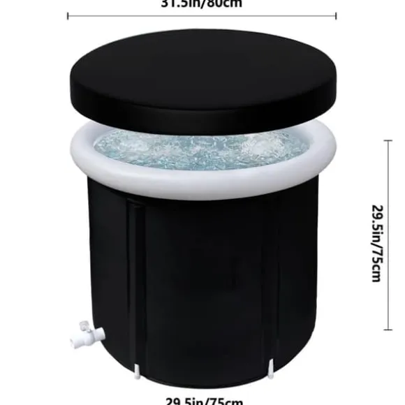 Isbad - Deluxe Ice Nordic - Transportabelt - Sort