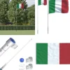 Italien flag og flagstang 5,55 m aluminium - Italien Flag - Italien-flag - Home & Living