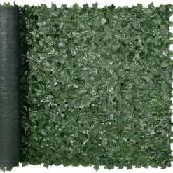 Ivy Privacy-hegn 1,5 x 2,5 m - Kunstigt grøn vægskærm med mesh-bagside til have, balkon og gårdhave dekoration.
