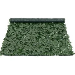 Ivy Privacy-hegn 1,5 x 2,5 m - Kunstigt grøn vægskærm med mesh-bagside til have, balkon og gårdhave dekoration.