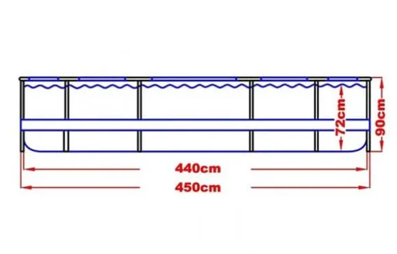 Jilong 450 x 90 cm pool med pumpe - komplet sæt