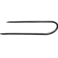 Jordanker - U-formede jordspyd - Galvaniseret stål - Mål 30,5 x 8,2 cm - Kraftige - Sæt med 8