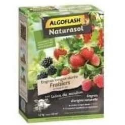 Jordgubbsgödselmedel och bär - Algoflash Naturasol - långvarig - 1,2 kg