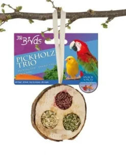 JR FARM - Disc Trio - lækre godbidder til leg og gnask til alle papegøjer 70g