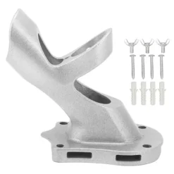 Justerbar 45 graders aluminiumslegering flagstang holder beslag sølv