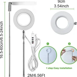 Justerbar Højde 3,5 tommer Rød Blå LED Vækstlys - 5W USB Plantelampe til Indendørs Brug
