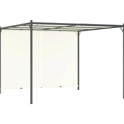 Justerbar pergola med tilbagetrækkeligt tag - 3x3 m | Farve: Creme