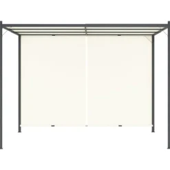 Justerbar pergola med tilbagetrækkeligt tag - 3x3 m | Farve: Creme
