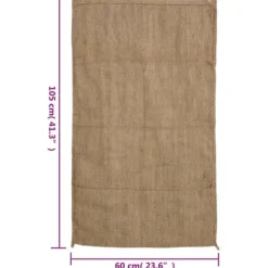Jutesække 5 stk. 60x105 cm 100% jute | Økologisk og multifunktionel | Størrelse: 60x105 cm
