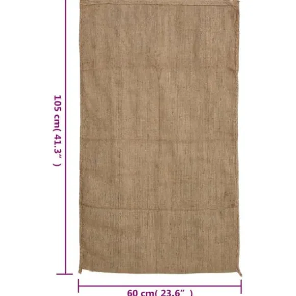 Jutesække 5 stk. 60x105 cm 100% jute | Økologisk og multifunktionel | Størrelse: 60x105 cm