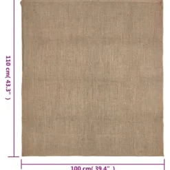 Jutesække 10 stk. 100x110 cm - Økologiske opbevaringssække | Farve: Naturlig Jute | Størrelse: 100x110 cm