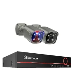 4K Sikkerhedskamera System, To-Vejs Lyd, Farve Natvision,8CH NVR 2PCS Kamera, 1T
