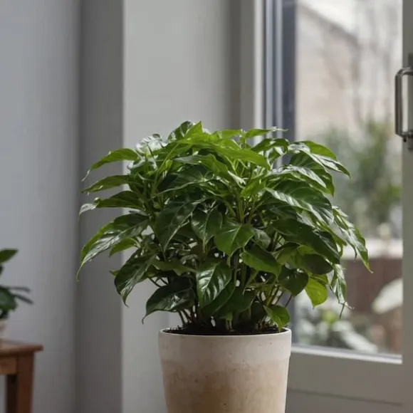 Kaffetræ - Sæt med 4 - Coffea arabica - Højde 25-40cm - ⌀12cm