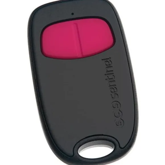 2-kanals fjärrkontroll - SCS SENTINEL - SimplyControl - Fuchsia, räckvidd 40m, frekvens 433,92 MHz, CR2032 litiumbatteri ingår