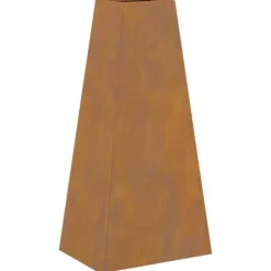 Kegleformet bålsted i forvitret stål | Størrelse: 50 x 35 x 100 cm | Farve: Brun