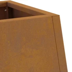 Kegleformet bålsted i forvitret stål | Størrelse: 50 x 35 x 100 cm | Farve: Brun
