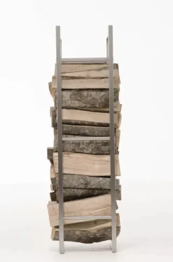 Keri Handcrafted Stainless Steel Firewood Rack Indoor, 25x60x100 cm