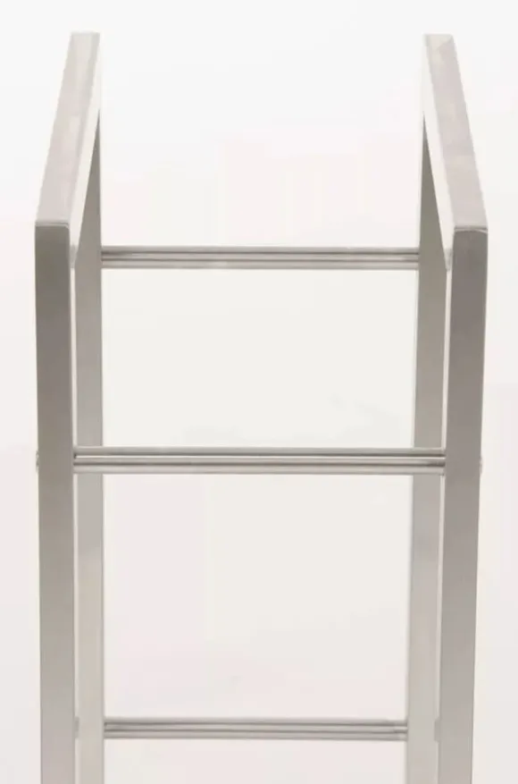 Keri Handcrafted Stainless Steel Firewood Rack Indoor, 25x60x100 cm