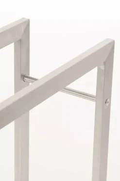Keri Stainless Steel Firewood Rack - Handcrafted, Durable, Modern Design (25x80x100 cm)