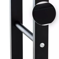 Keri V2 Black Metal Firewood Log Holder Stand Rack - 25x80x100 cm