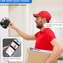 Kikklap Kamera, 5 MP Opløsning, WiFi Forbindelse,Kiggehul Dørklokke