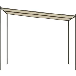 Klassisk pavillon 3x3 m - Vandafvisende polyester med stålstel | Farve: Beige | Størrelse: 3x3 m