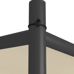 Klassisk pavillon 3x3 m - Vandafvisende polyester med stålstel | Farve: Beige | Størrelse: 3x3 m