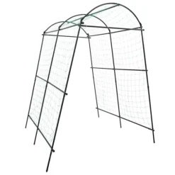 Klatreplante espalier - Havetunnel med net - 1,15×1,83×2,3 m - Justerbar bredde 1,1–1,8 m - Rør Ø19,2 mm - Q195-stål + PP - Sort
