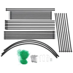 Klatreplante espalier - Havetunnel med net - 1,15×1,83×2,3 m - Justerbar bredde 1,1–1,8 m - Rør Ø19,2 mm - Q195-stål + PP - Sort