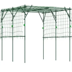 Klatreplante Støtte, Polyethylenbelagt Stålramme, Justerbar Struktur, 223 cm x 223 cm x 223 cm, Triangulært Støtte Design