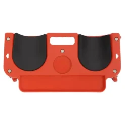 Knævogn - Rullende knæpude med 5 svingbare hjul - Max 100 kg - 51×14 cm - Plast - Rød